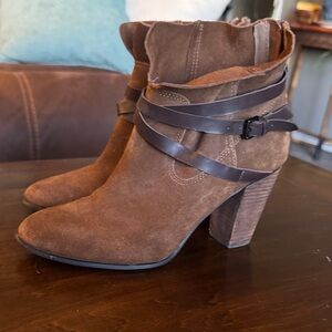 Carlos by Carlos Santana Chocolate Ankle Booties